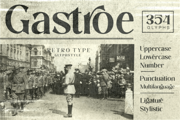 Gastroe: A Typeface Blending Vintage Charm with Modern Design