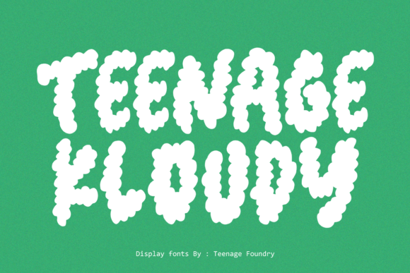 Teenage Kloudy: A Cloud-Inspired Font for Joyful Design